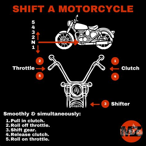 How do you smoothly shift gears on a motorcycle?