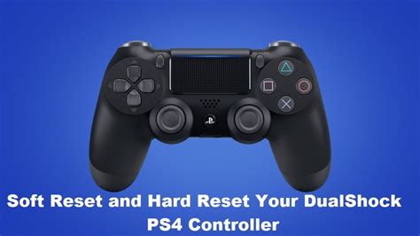 How do you soft reset a PS4 controller?