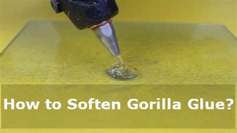 How do you soften hard glue?