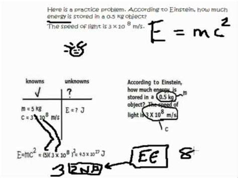 How do you solve E mc2?