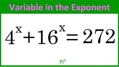 How do you solve a variable problem with an exponent?