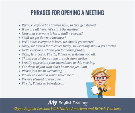 How do you speak English in a business meeting?