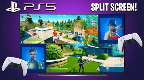 How do you split-screen Fortnite ps5 Chapter 4?