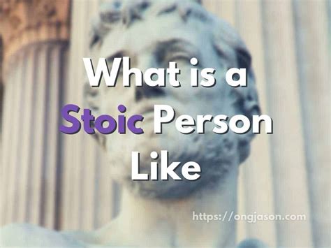 How do you spot a stoic person?