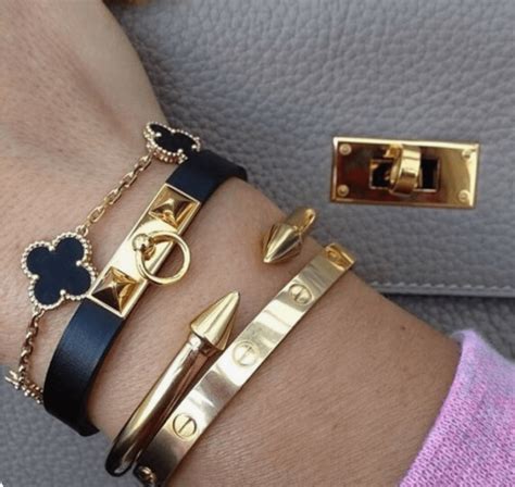 How do you stack luxury bracelets?