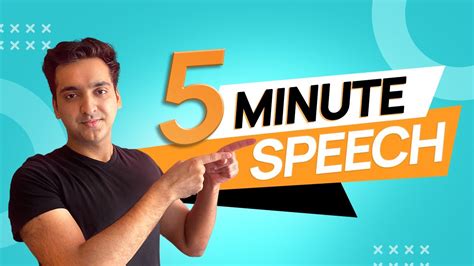 How do you start a 5 minute speech?