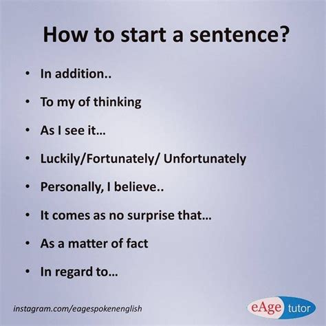 How do you start a sentence without I?