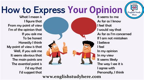 How do you state an opinion in third person?