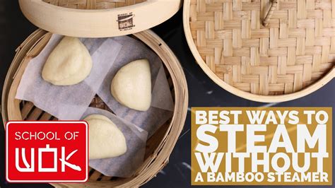 How do you steam food without a bamboo steamer?