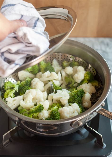 How do you steam vegetables without a basket?