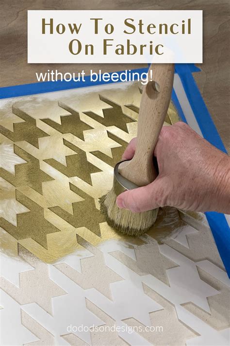 How do you stencil on fabric without bleeding?