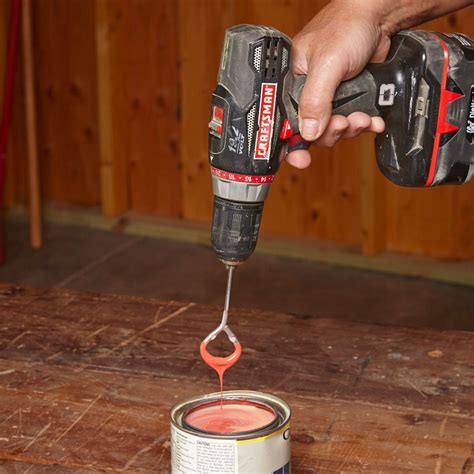 How do you stir paint without a drill?
