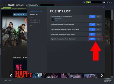 How do you stop Steam from showing what game friends are playing?