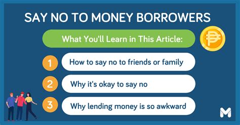 How do you stop people from borrowing from you?
