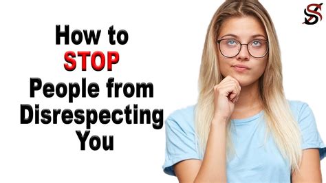 How do you stop people from disrespecting you?