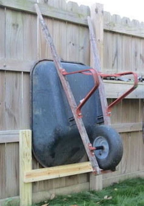 How do you store a wheel barrow?