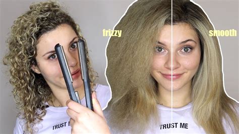 How do you straighten frizzy hair?