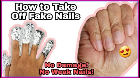 How do you take fake nails off?