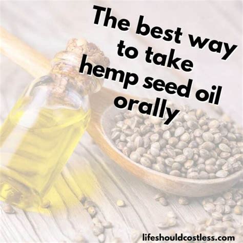 How do you take hemp seeds orally?