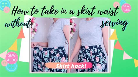 How do you take in a skirt without sewing?