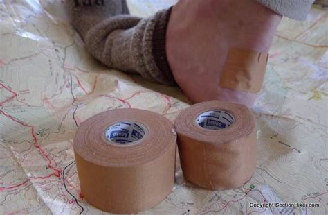 How do you tape your feet for hiking?