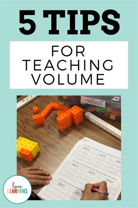 How do you teach volume to kids?