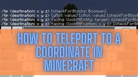 How do you teleport yourself with coordinates?