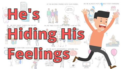 How do you tell if a guy is hiding his feelings?
