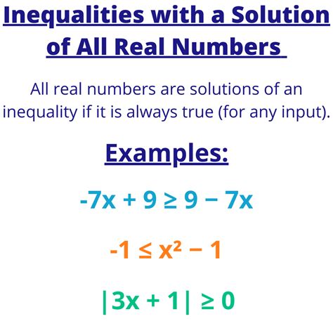 How do you tell if a quadratic inequality is all real numbers?