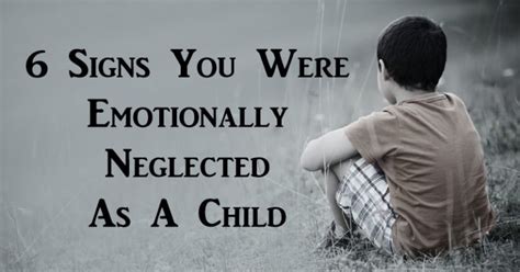 How do you tell if you were neglected as a child?