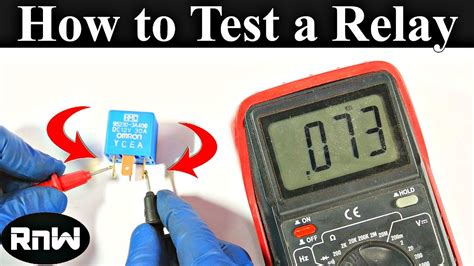 How do you test a fuel pump relay with a multimeter?