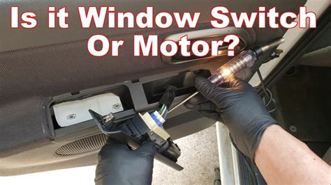 How do you test a power window switch?