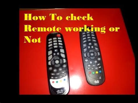 How do you test if a remote is working?