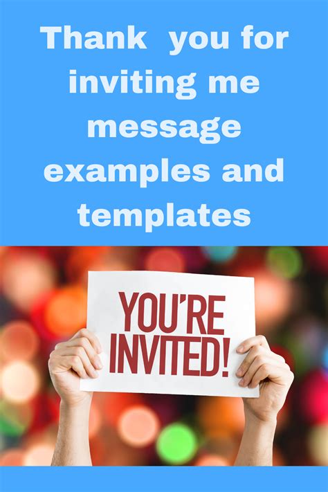 How do you thank someone for inviting you to an event?