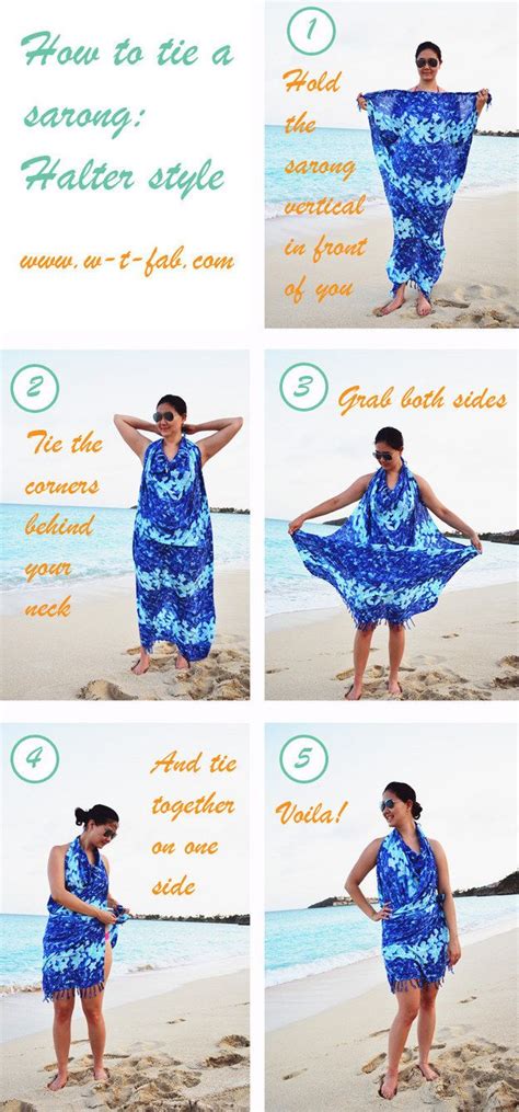 How do you tie a Hawaiian wrap dress?