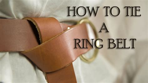 How do you tie a belt with one ring?