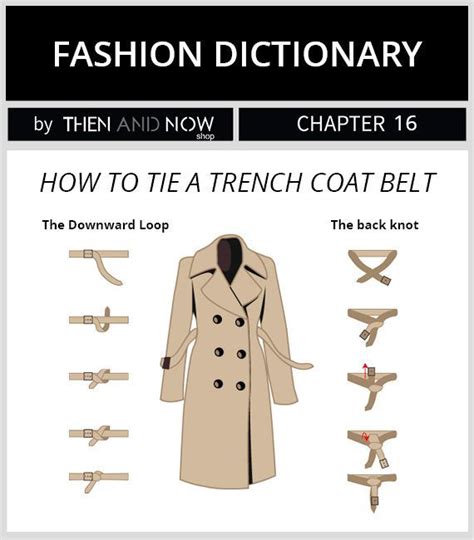 How do you tie a trench coat belt without a buckle?