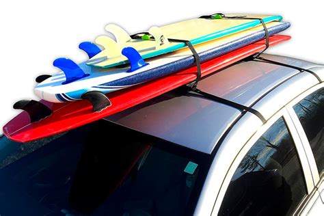How do you transport a surfboard on a small car?