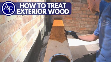 How do you treat an exterior wooden door?