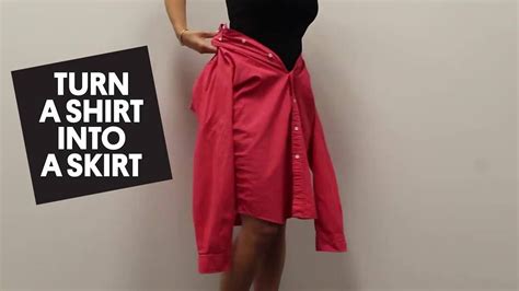 How do you turn a T-shirt into a skirt?