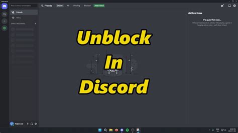 How do you unblock someone on Discord 2024?