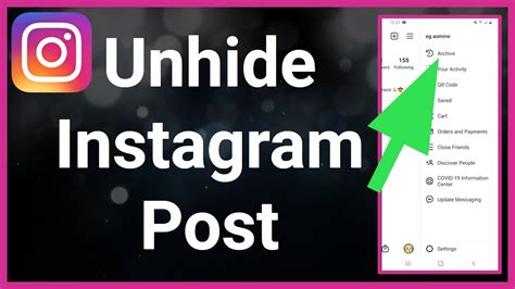 How do you unhide a post on Instagram?