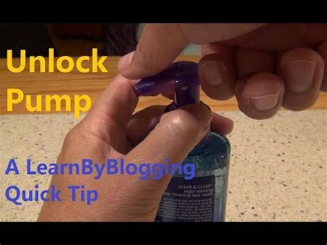 How do you unlock a soap pump?
