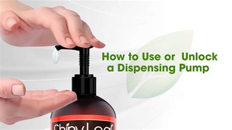 How do you unlock pump lotion?