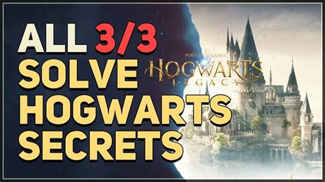 How do you unlock the secret in solve Hogwarts?
