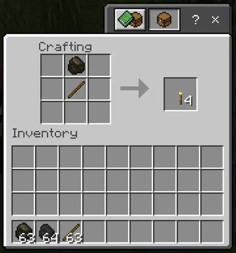 How do you unlock the torch recipe in Minecraft?