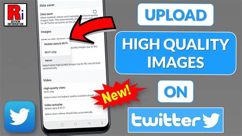 How do you upload high quality DP on Twitter?