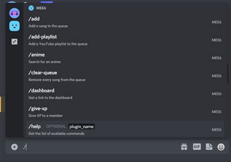 How do you use Discord bot commands on mobile?