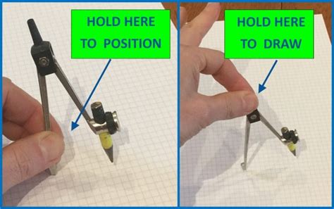 How do you use a compass without making a hole?