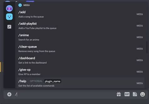 How do you use bot commands in Discord mobile?